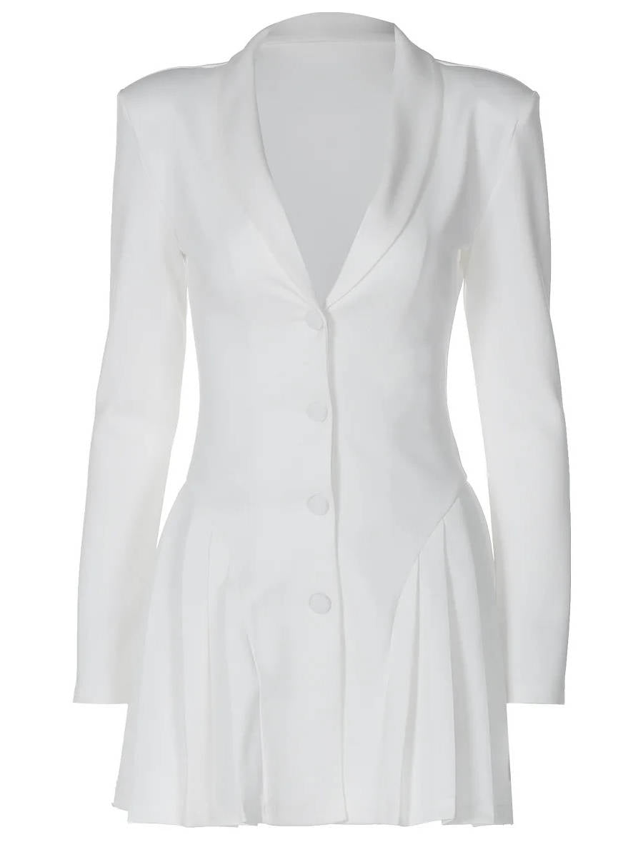 Lena Women's Pleated Mini Dress - front view