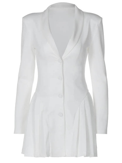 Lena Women's Pleated Mini Dress - front view