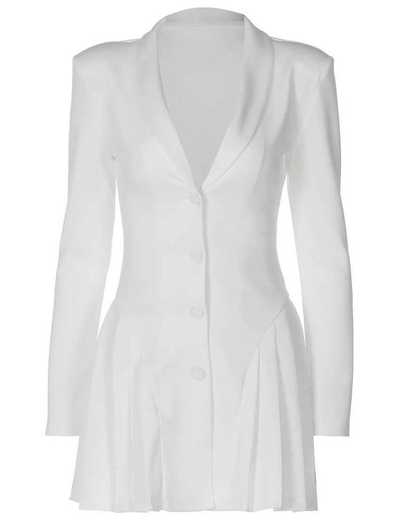 Lena Women's Pleated Mini Dress - front view