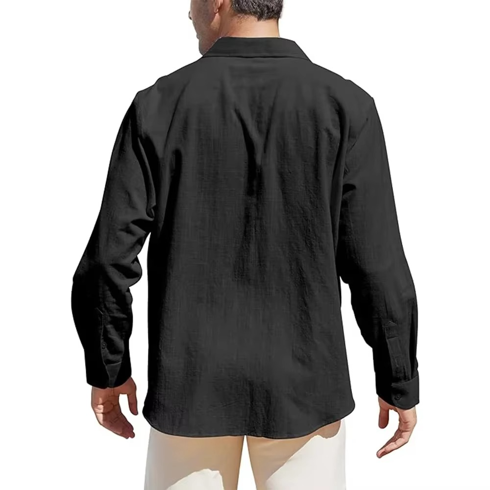 Sawyer Men's Linen Shirt - fabric and finish detail