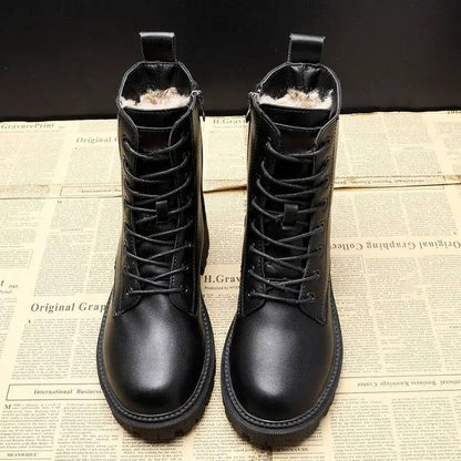 Alba Women's Combat Boots - styled view