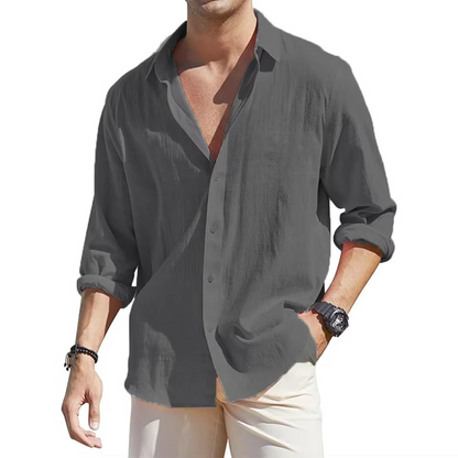 Sawyer Men's Linen Shirt - full-length view
