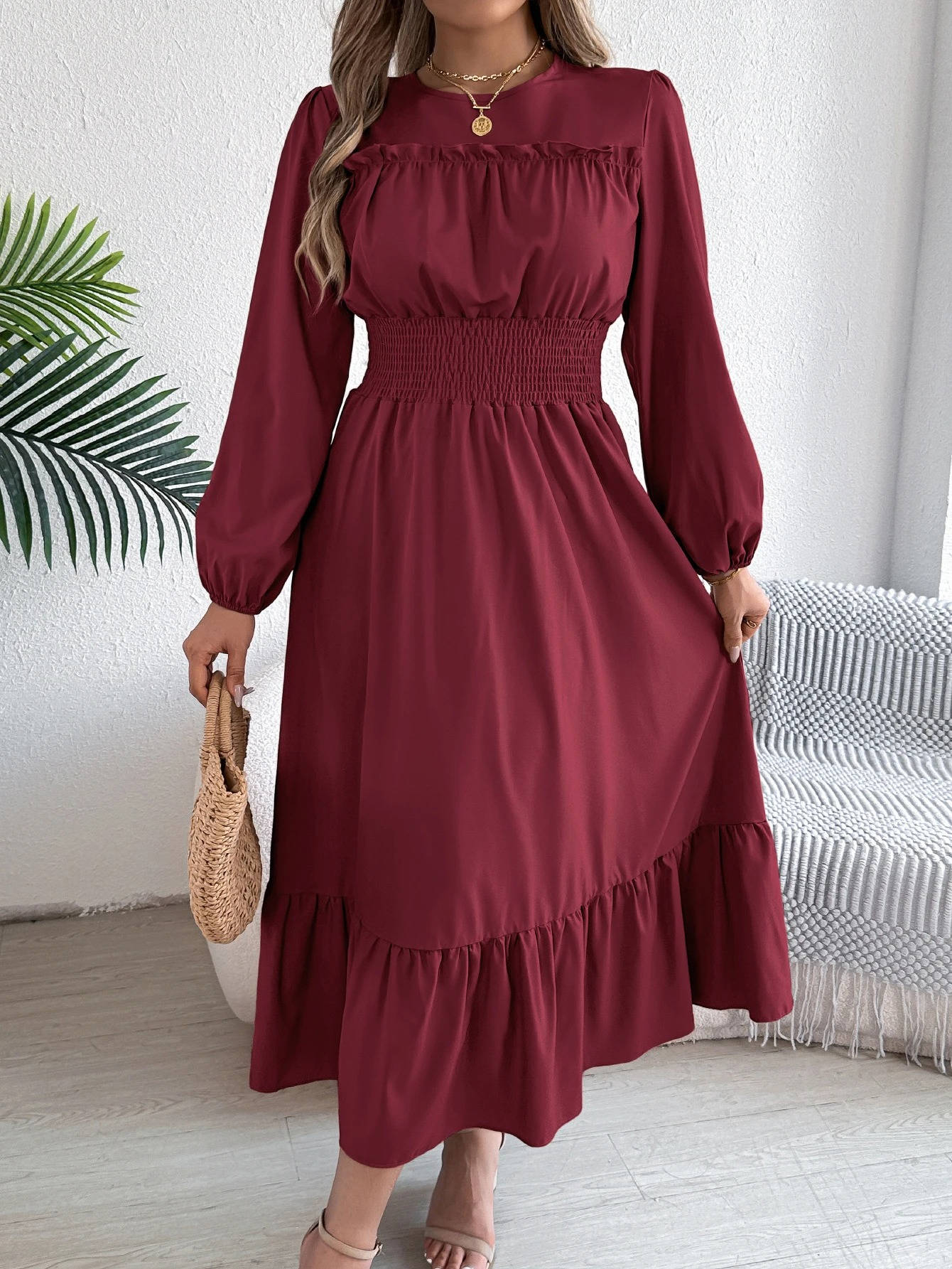 Faye Women's Midi Dress - front view