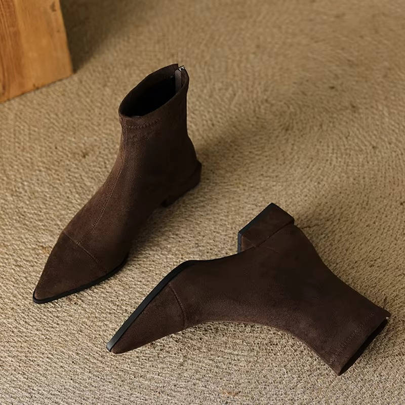 Nadia Women's Suede Ankle Boots - front view
