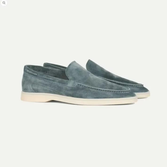 Elias Men's Suede Loafers - fabric and finish detail