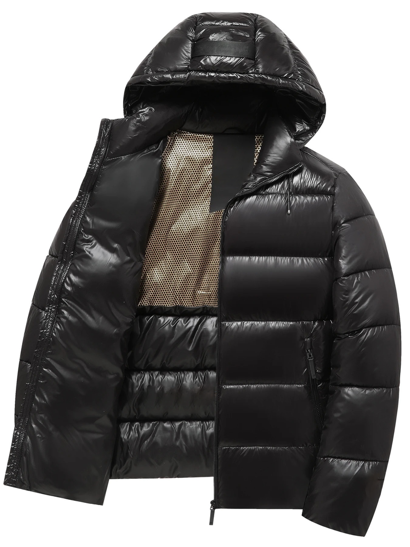 Isaac Men's Puffer Jacket - fabric and finish detail