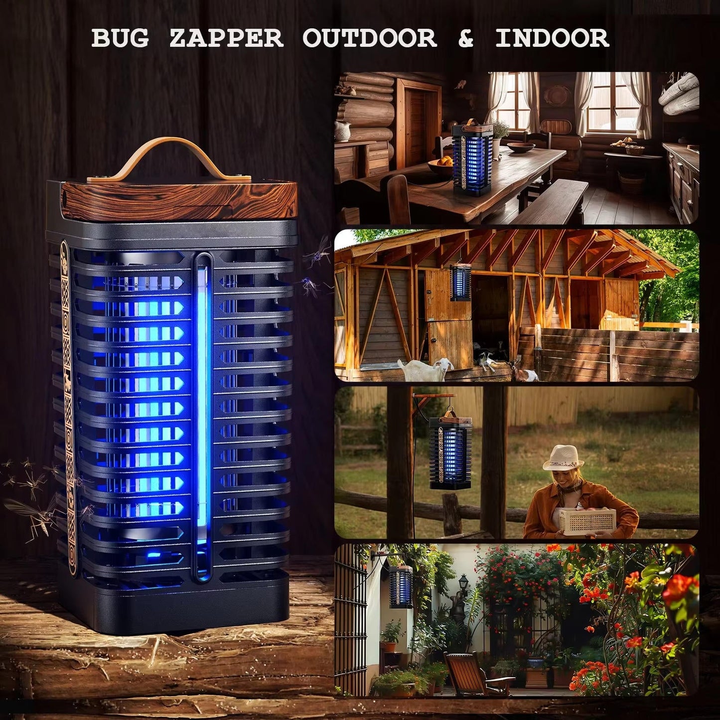 Linden Portable Bug Zapper - back view