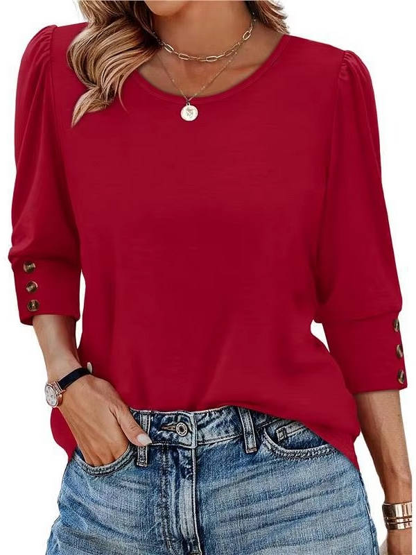 Tamsin Women's Blouse | 3/4 Sleeve, Button