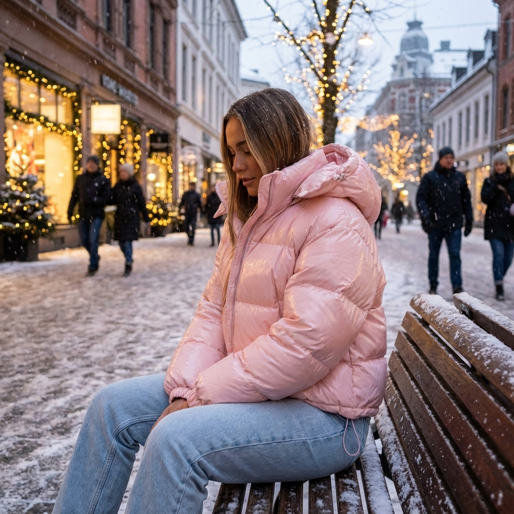 Marina Women’s Puffer Jacket | Hooded Design, Zip Front