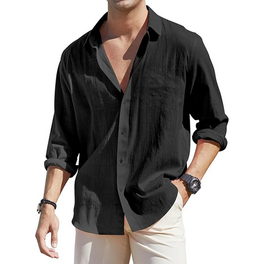 Sawyer Men's Linen Shirt - styled view