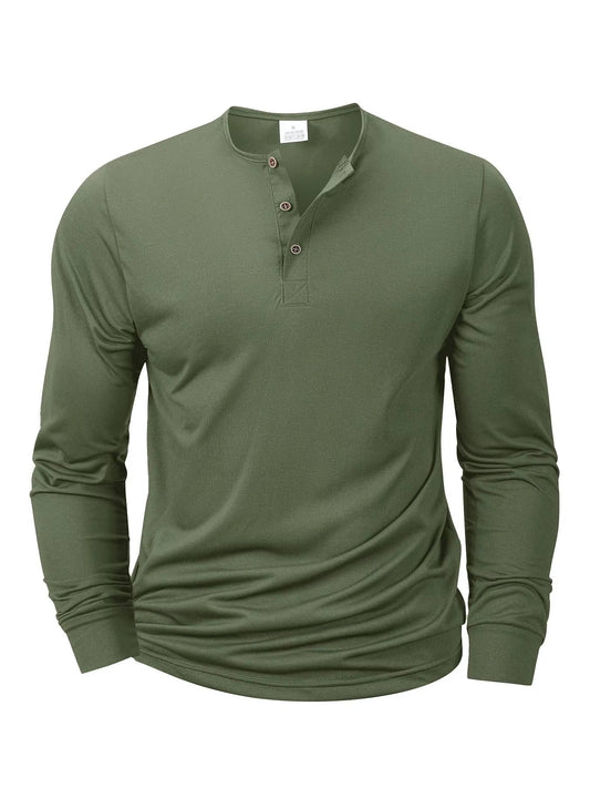 Ambrose Men's Sleeve Henley - styled view