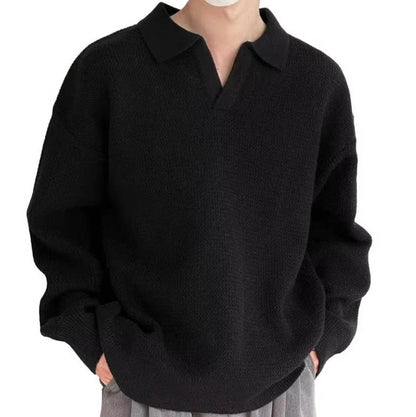 Barnaby Men's Sweater - fabric and finish detail