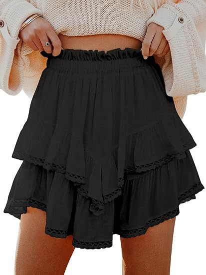 Delphine Women's Crochet Shorts - full-length view