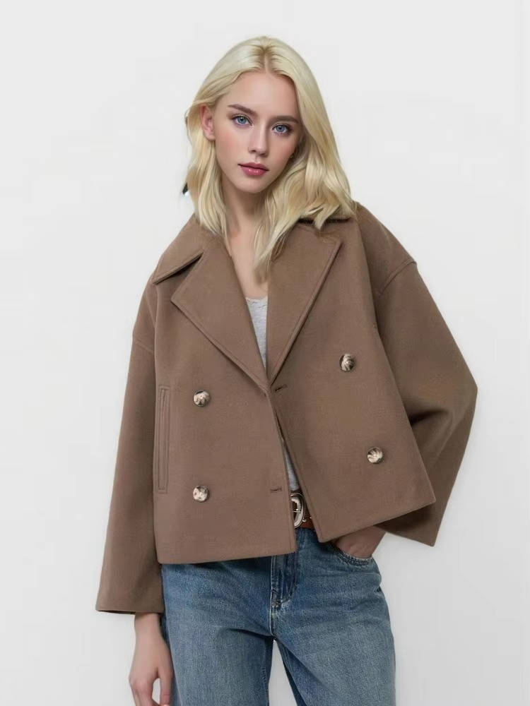 Camille Women's Coat - fabric and finish detail