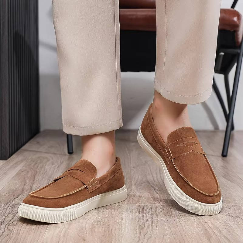 Auden Men's Suede Loafers - full-length view