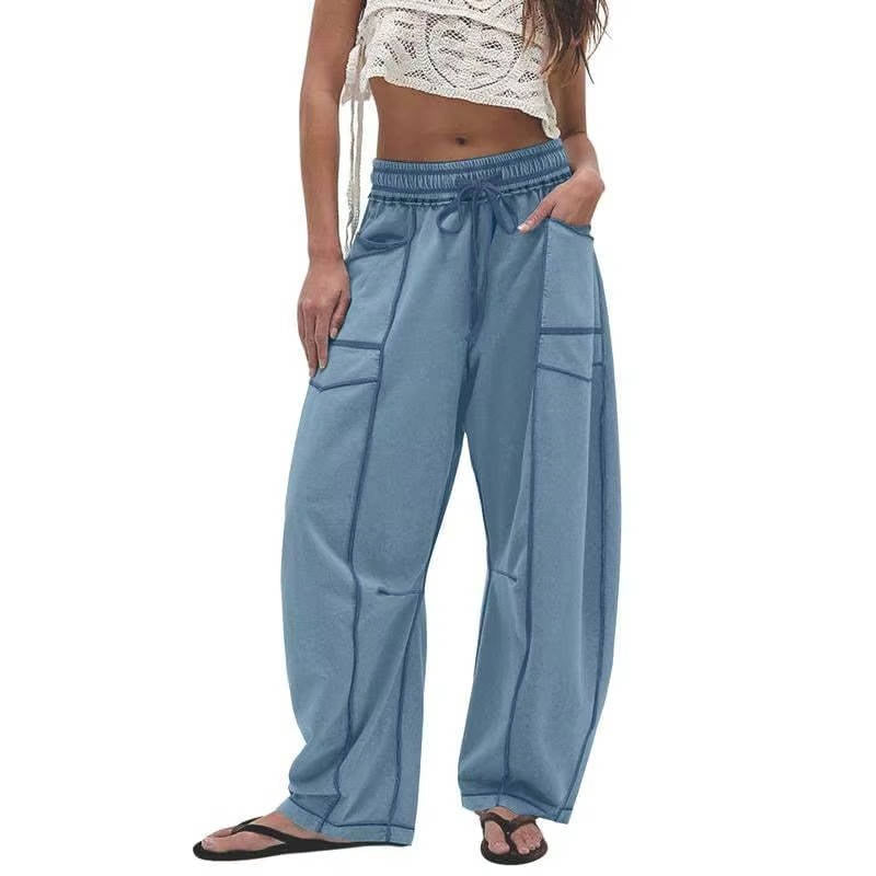 Yara Women's Wide Leg Joggers - full-length view