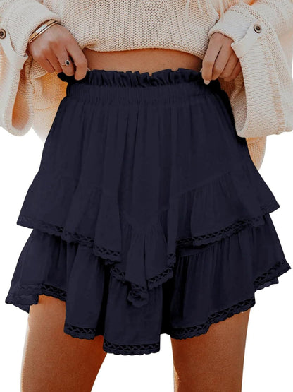 Delphine Women's Crochet Shorts - shown in use