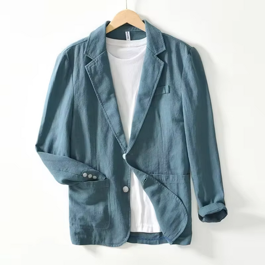 Gideon Men's Linen Blazer - styled view