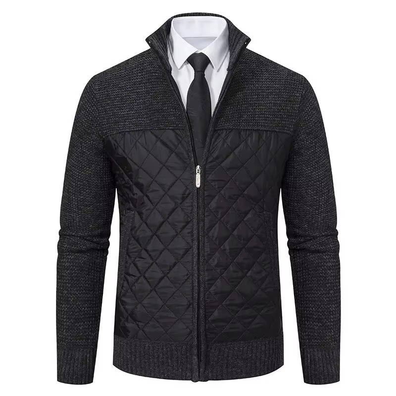Fabian Men's Quilted Sweater - styled view