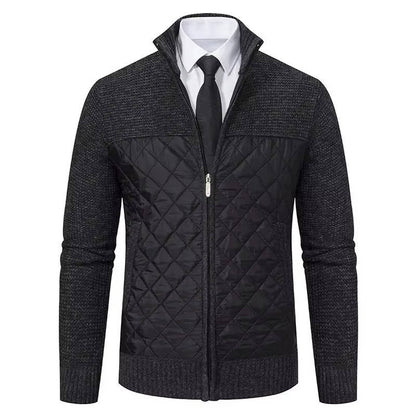 Fabian Men's Quilted Sweater - styled view