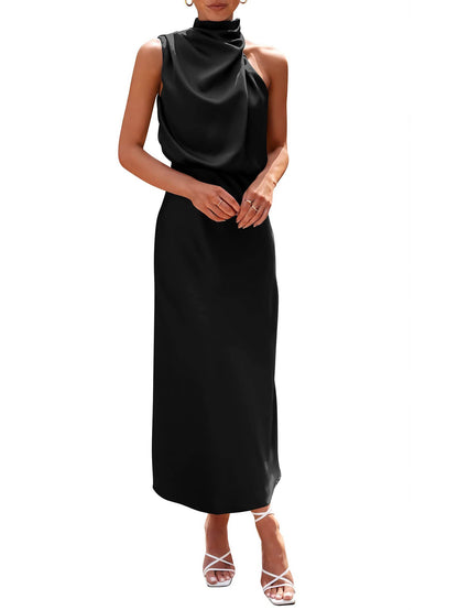 Darcy Women's Satin Maxi Dress - back view