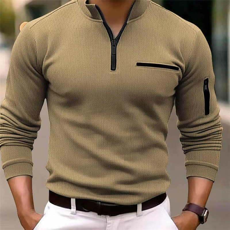 Zane Men's Sweater - fabric and finish detail