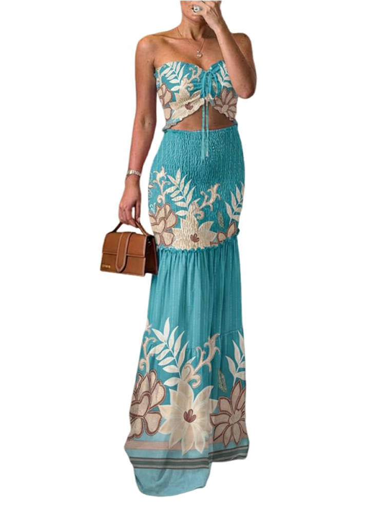 Perla Women's Printed Dress - back view