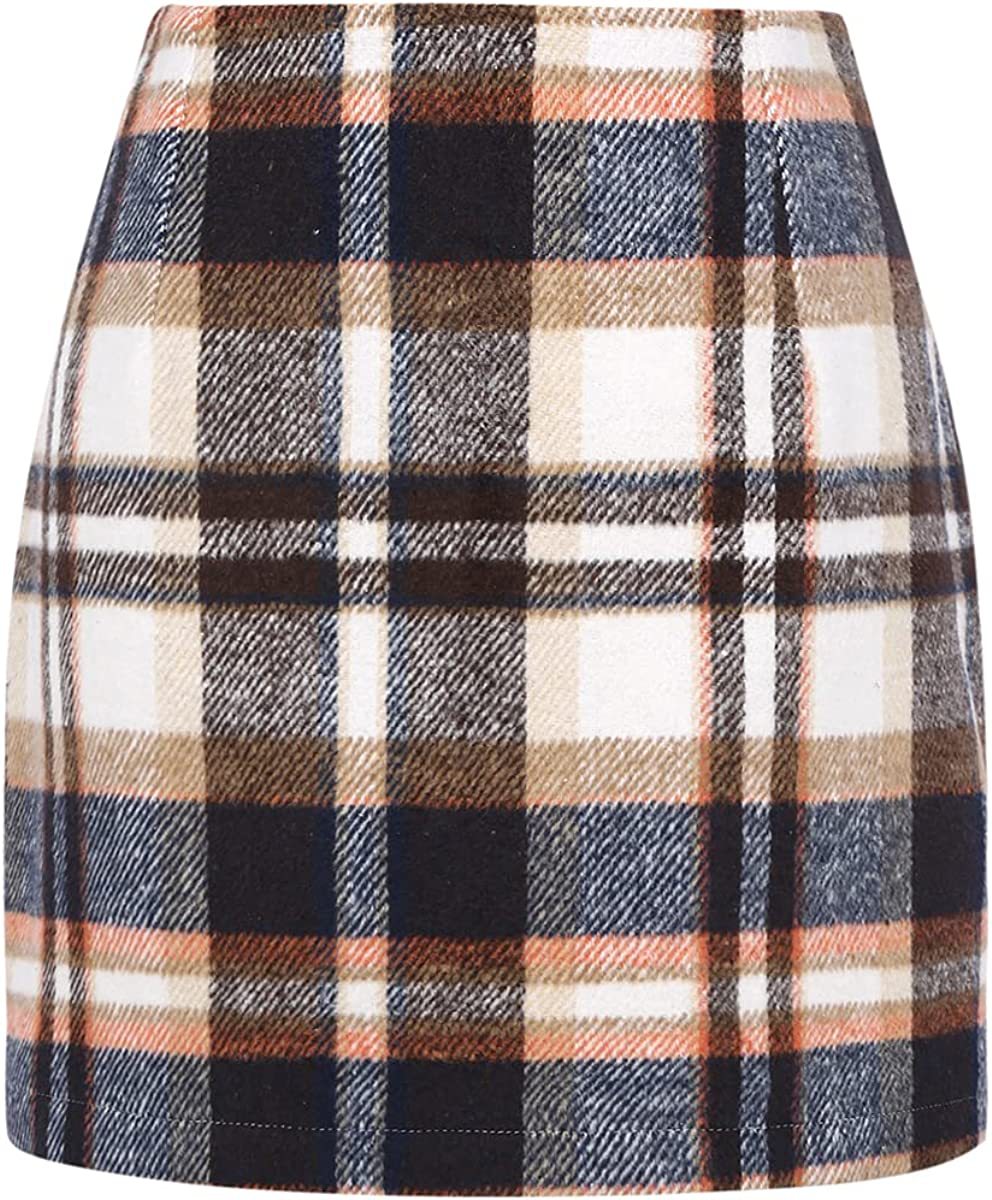Lena Women's Plaid Skirt - flat lay