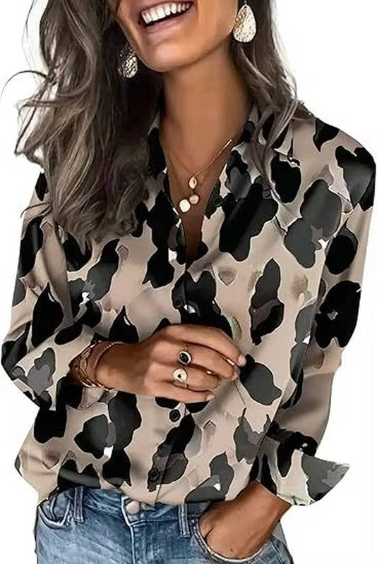 Romy Women's Satin Blouse - flat lay