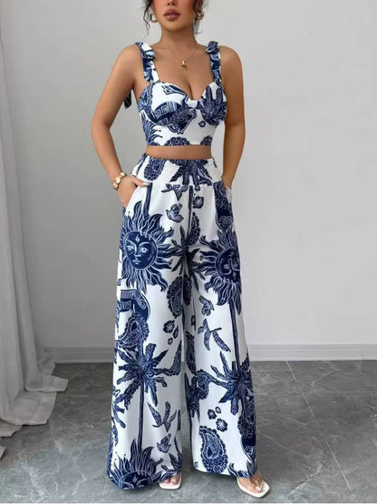 Yvette Women's Floral Trousers - front view