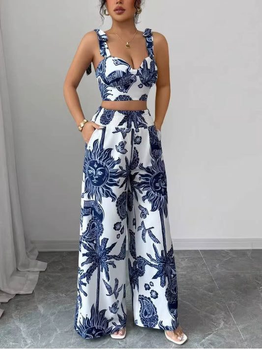 Yvette Women's Floral Trousers - front view
