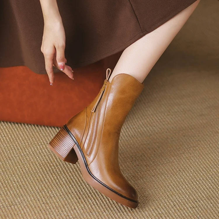 Ruby Women's Ankle Boots - fabric and finish detail