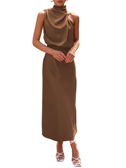 Darcy Women's Satin Maxi Dress - front view