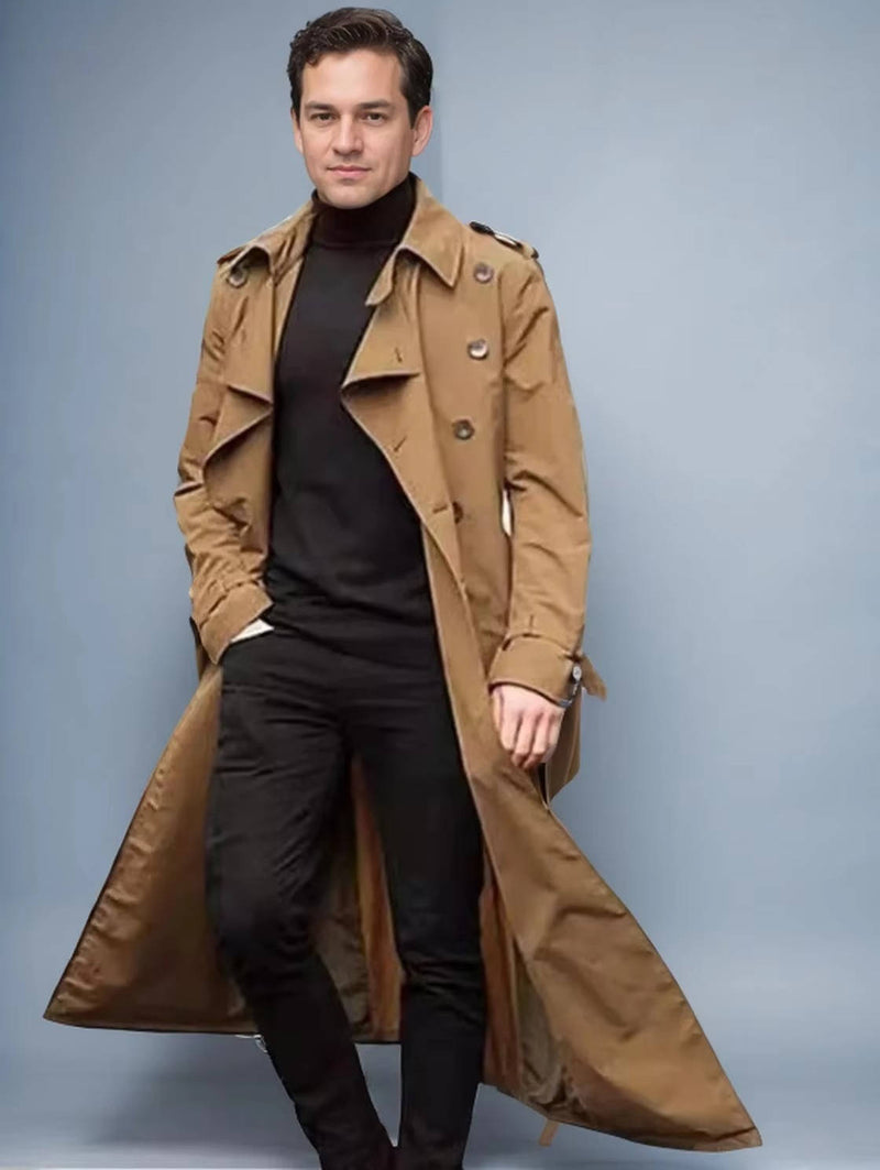 Orson Men's Trench Coat | Black, Green