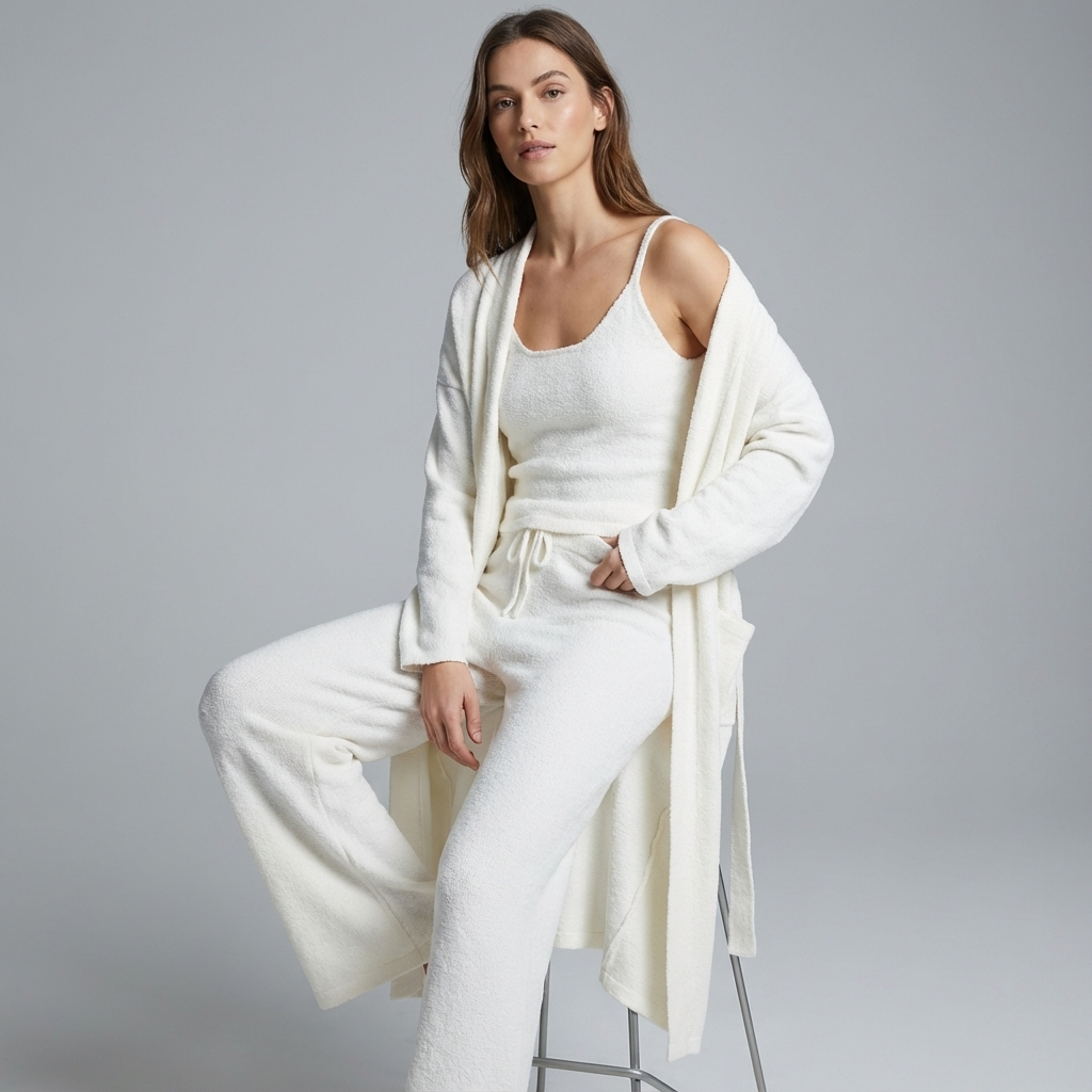 Ariana Women’s Knit Set | Belted Cardigan, Wide-Leg Pants
