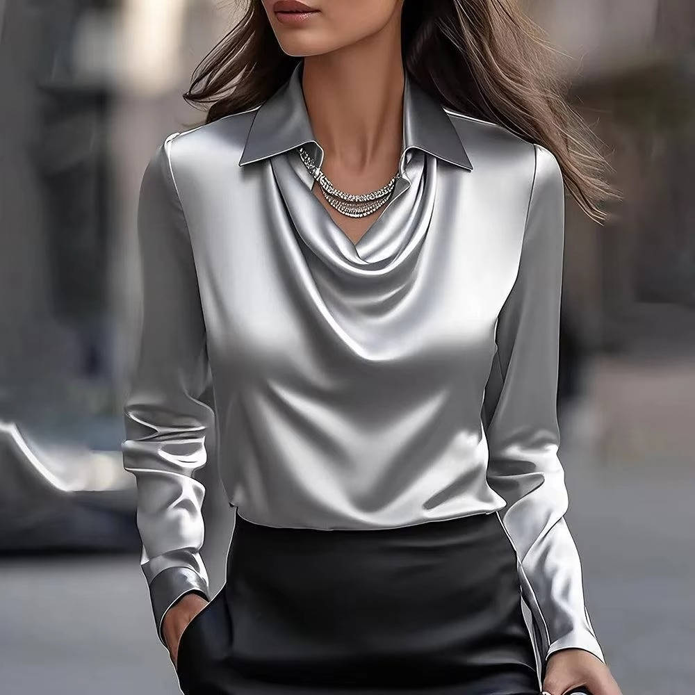 Elena Women's Satin Top - shown in use