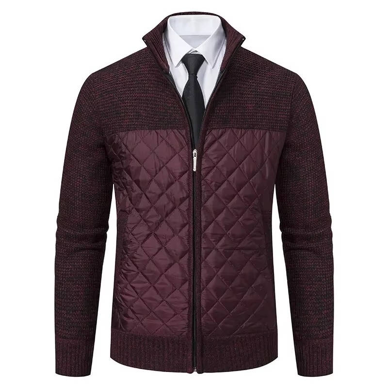 Fabian Men's Quilted Sweater - styled view