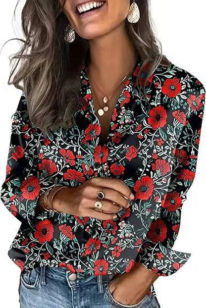 Romy Women's Satin Blouse - shown in use