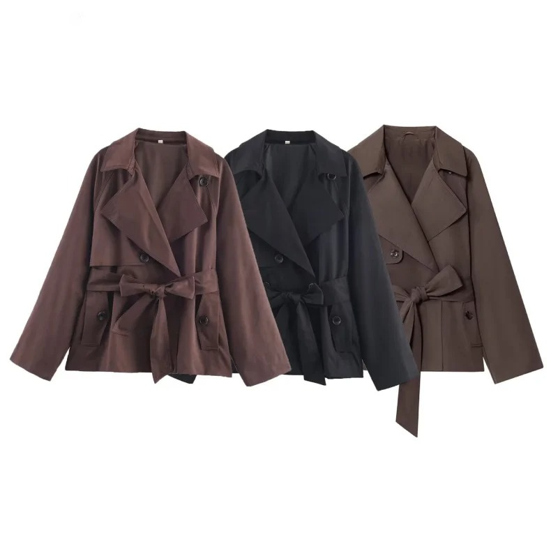 Ava Women's Trench Coat - styled view