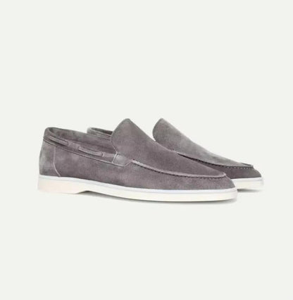 Elias Men's Suede Loafers - close-up detail