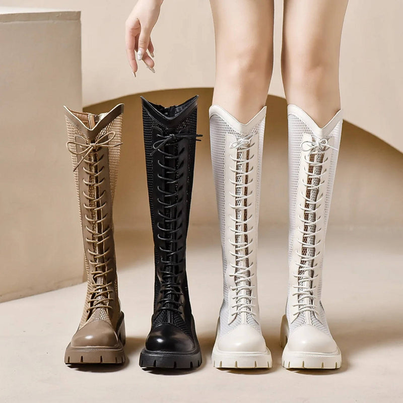 Kira Women's Knee-high Boots - styled view