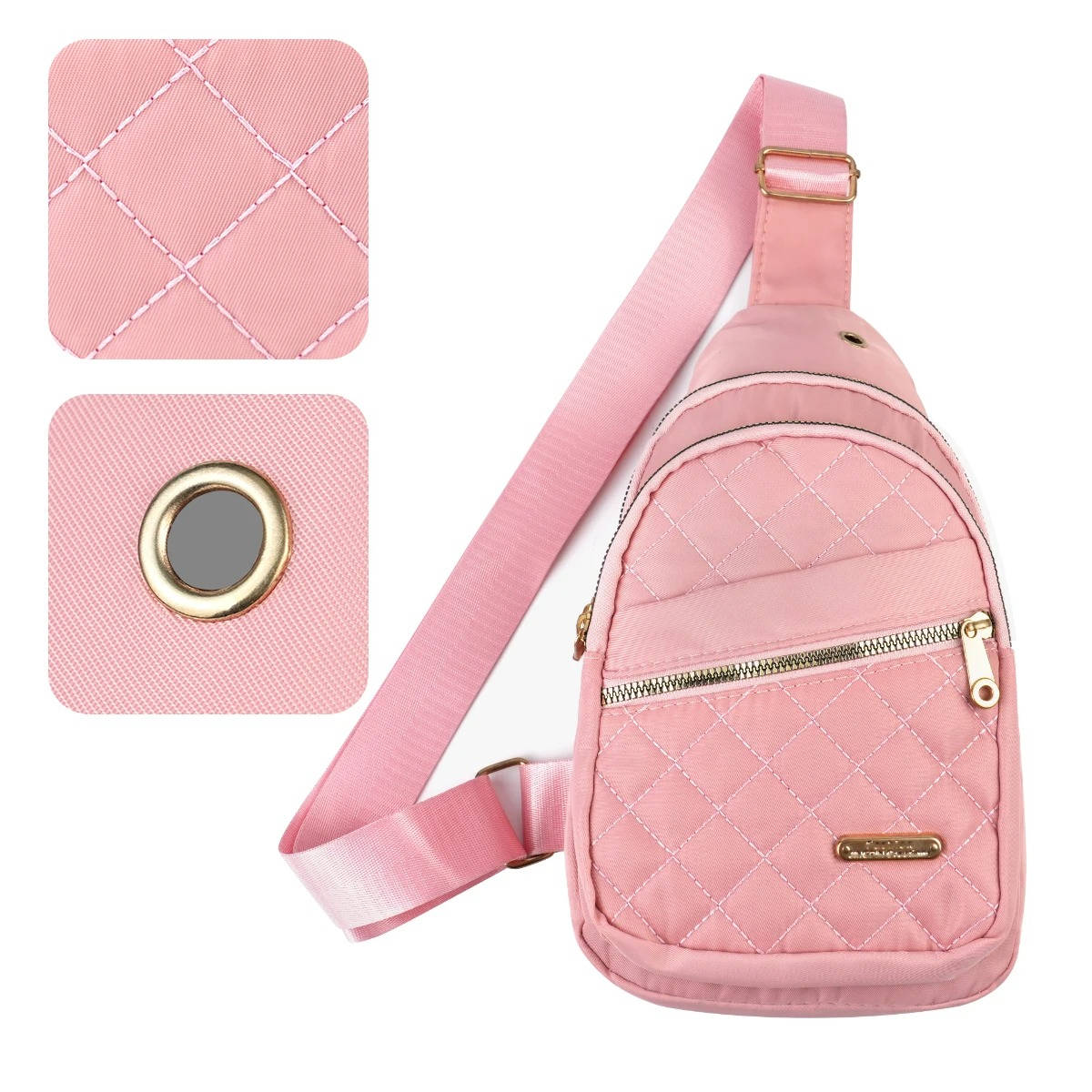 Nadia Women's Quilted Crossbody Bag - full-length view