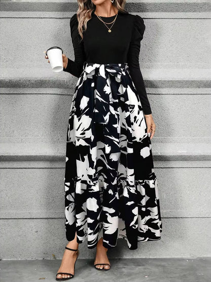 Ines Women's Floral Maxi Dress - fabric and finish detail