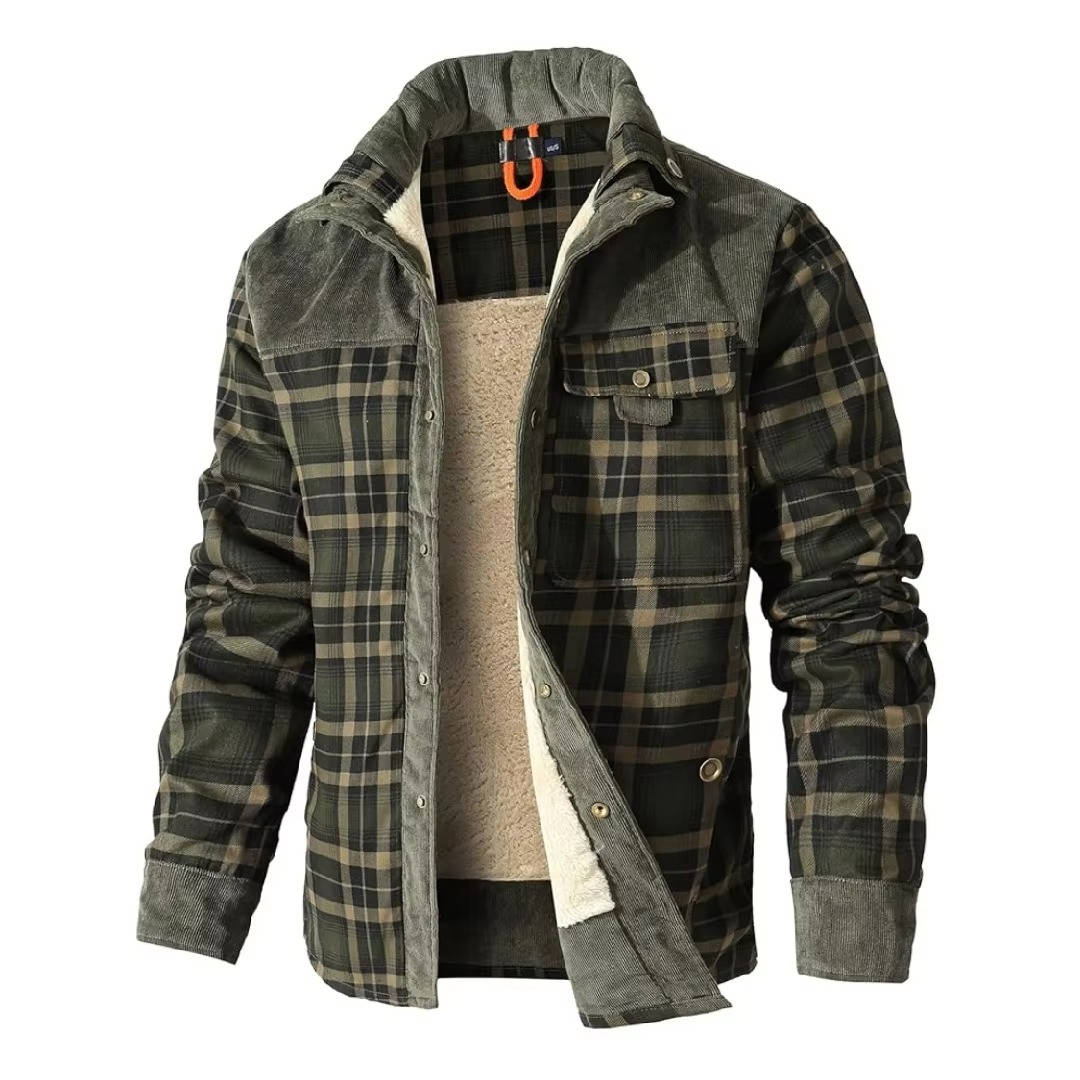 Ulric Men's Plaid Jacket - styled view