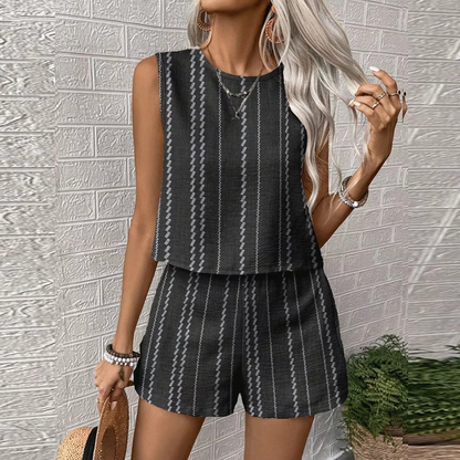 Sophie Women's Striped Tank Top - front view