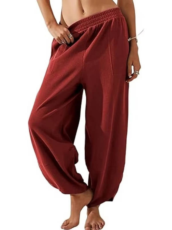 Nora Women's Wide Leg Joggers - shown in use