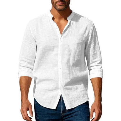 Owen Men's Linen Shirt - full-length view