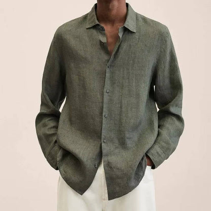 Sawyer Men's Linen Shirt - styled view