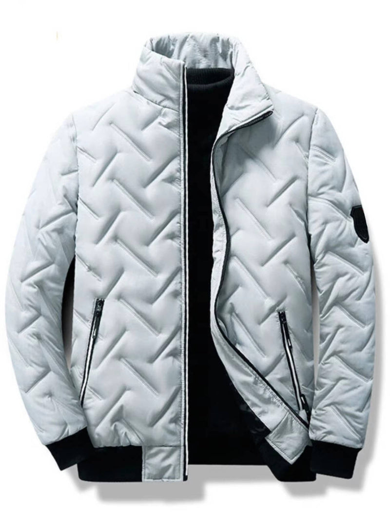 Lachlan Men's Puffer Jacket - fabric and finish detail