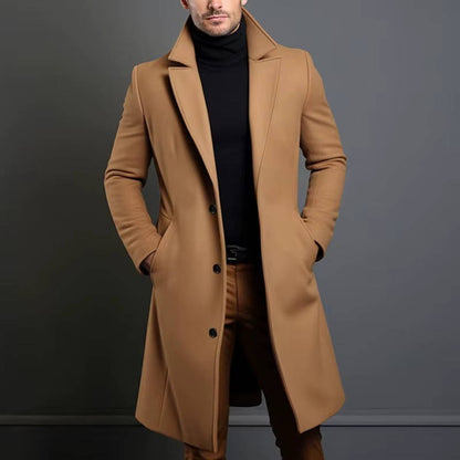 Gray Men's Coat - styled view
